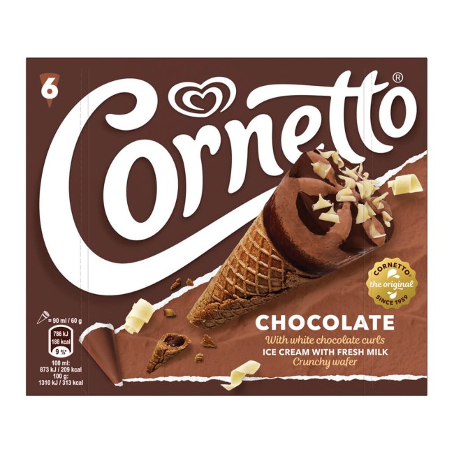 Cornetto Παγωτο Πύραυλος Choco 6x90ml