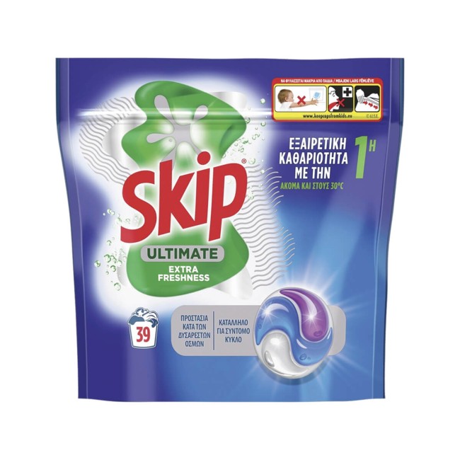 Skip Κάψουλες Πλυντηρίου Ρούχων Ultimate Fresh 39μεζ