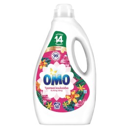 Omo Υγρό Πλυντηρίου Ρούχων Τροπικά Λουλούδια 50μεζ