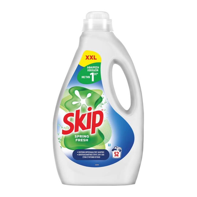 Skip Spring Fresh Υγρό Απορρυπαντικό Πλυντηρίου Ρούχων 52 μεζ 2,34lt