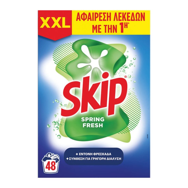 Skip Απορρυπαντικό Πλυντηρίου Σε Σκόνη Spring Fresh 48μεζ