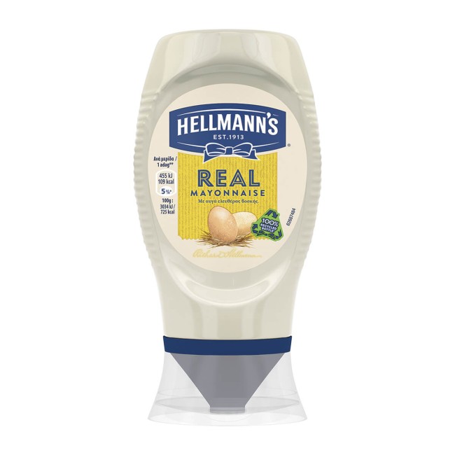 Hellmann's Real Μαγιονέζα Top Down 250ml