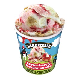 Ben & Jerry's Παγωτό Strawberry Doughnut-eee 465ml