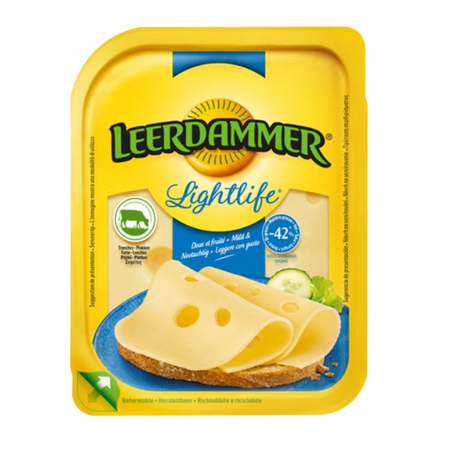 Leerdammer Ημίσκληρο Τυρί Light σε Φέτες 175gr