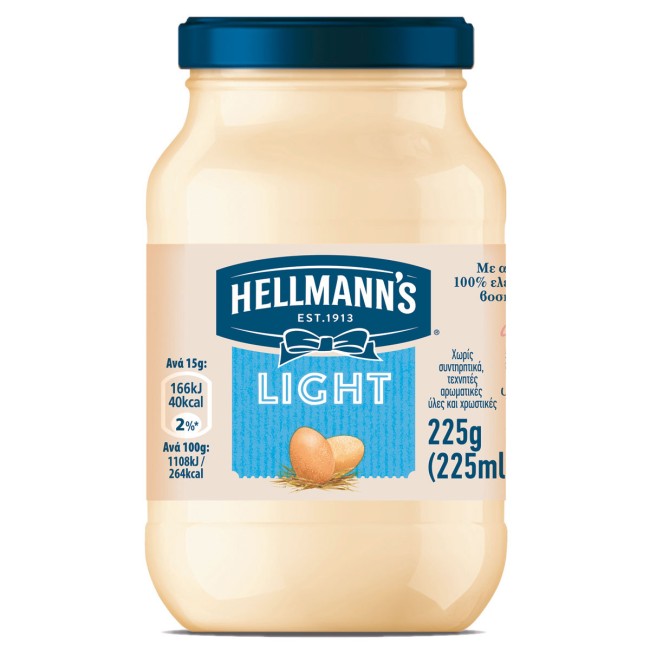 Hellmann's Real Μαγιονέζα Light 225ml