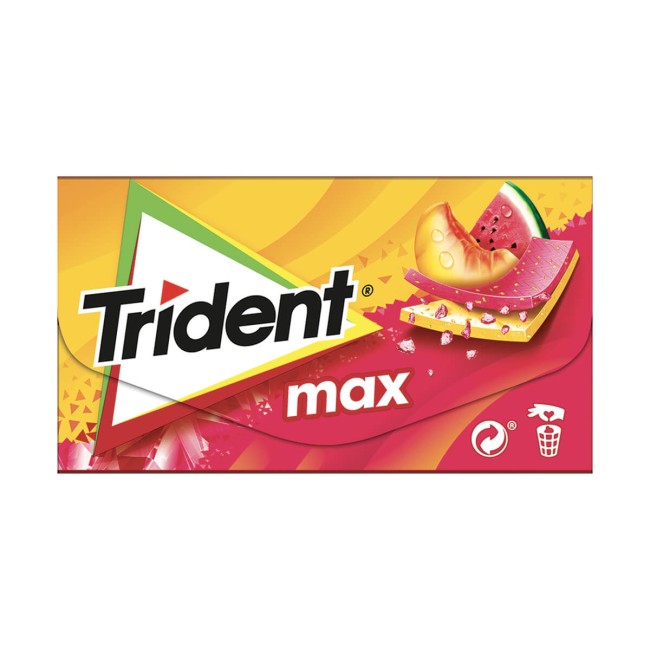 Trident Τσίχλες Max Ροδάκινο / Καρπούζι 27gr