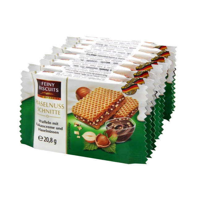 Feiny Biscuits Waffles Κακάο Φουντούκι 8x20,8gr