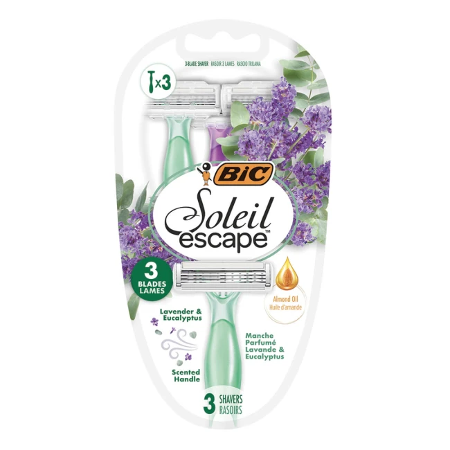 Bic Ξυραφάκια Μιάς Χρήσης Soleil Escape Λεβάντα & Ευκάλυπτος 3τμχ