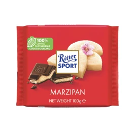 Ritter Sport Μαύρη Σοκολάτα Marzipan 100gr