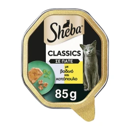 Sheba Τροφή Γάτας Πατέ Μοσχάρι & Κοτόπουλο 85gr