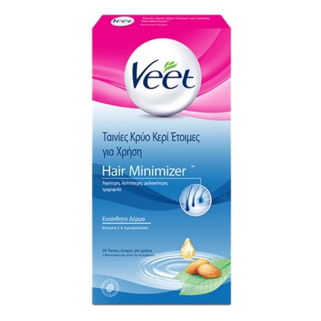 Veet Αποτριχωτικό Κερί Κρύο για Ευαίσθητες Επιδερμίδες 20τμχ