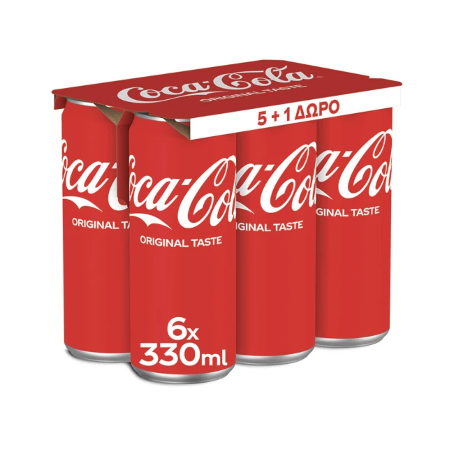 Coca Cola Sleek Αναψυκτικό 5x330ml +1 Δώρο