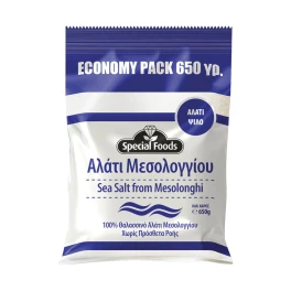 Special Foods Αλάτι Μεσσολογγίου Ψιλό Economy Pack 650gr