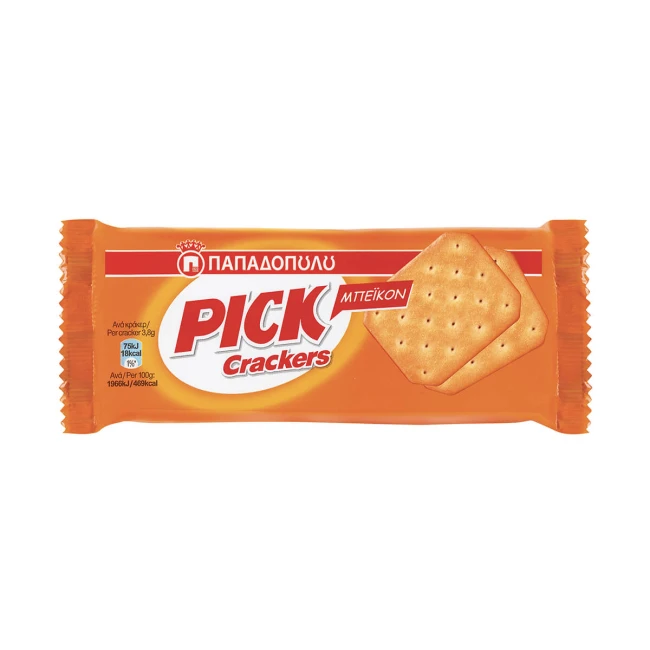 Παπαδοπούλου Pick Crackers Bacon 100g Παπαδοπούλου Pick Crackers Bacon 100g