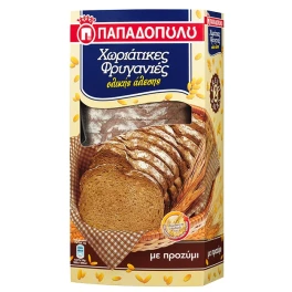 Παπαδοπούλου Φρυγανιές Χωριάτικες Ολικής 240g