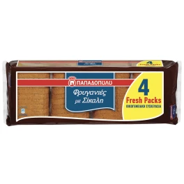 Παπαδοπούλου Φρυγανιές Σίκαλης 4x80gr