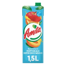 Amita Χυμός Νέκταρ με Πορτοκάλι, Μήλο, Βερίκοκο 1,5lt