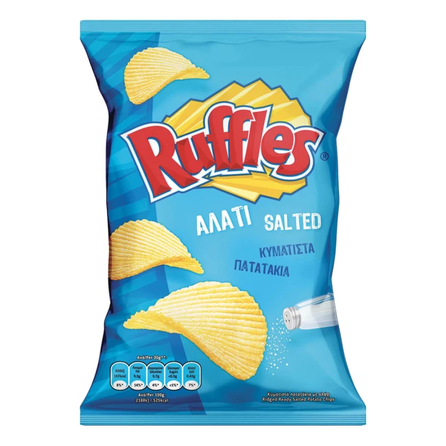Ruffles Πατατάκια Κυματιστά Με Αλάτι 140g