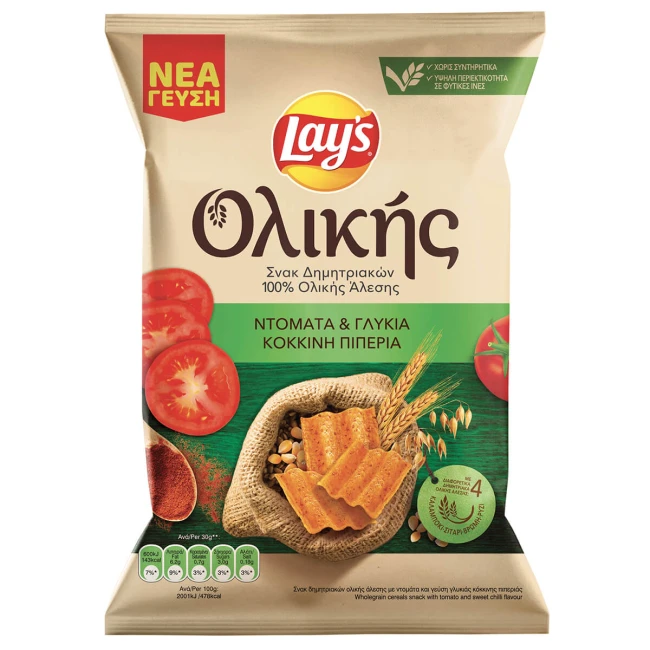 Lay's Πατατάκια Σνακ Ολικής Ντομάτα & ΠΙπεριά 95g Lay's Πατατάκια Σνακ Ολικής Ντομάτα & ΠΙπεριά 95g