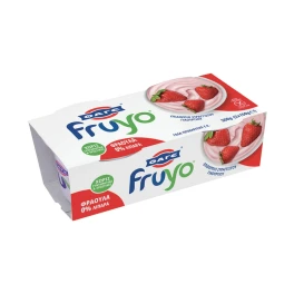 Φάγε Fruyo Επιδόρπιο Γιαουρτιού 0% Φράουλα 2x150gr