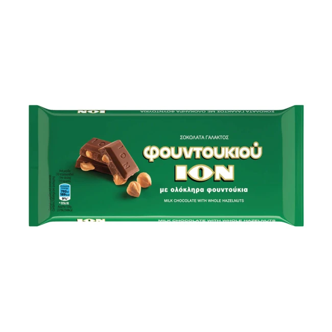 ΙΟΝ Σοκολάτα Γάλακτος Φουντουκιού 100gr