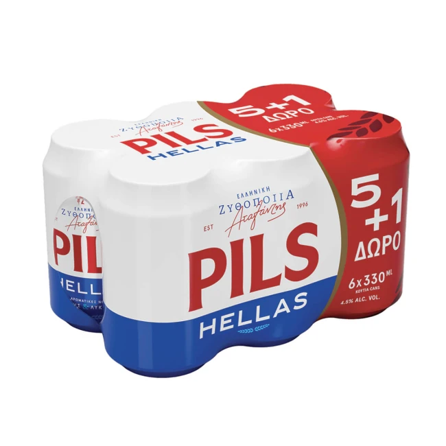 Pils Hellas Μπύρα 5x330ml +1Δώρο