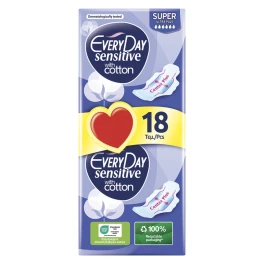 Everyday Σερβιέτες  Ultra Plus Sensitive Super Economy 18τμχ