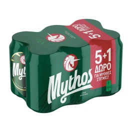 Mythos Μπύρα Lager Κουτί 330ml 5+1 Δώρο