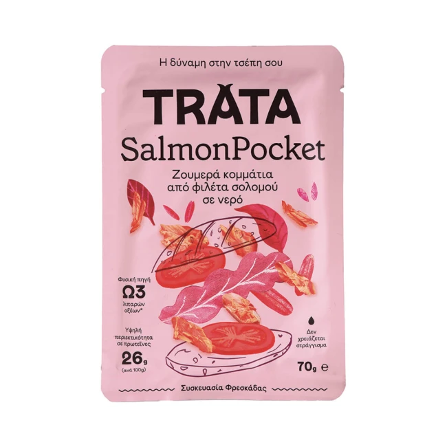 Trata Pocket Σολομός Σε Νερό 70gr Trata Pocket Σολομός Σε Νερό 70gr