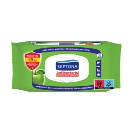 Septona Μωρομάντηλα Refresh Wipes Πράσινο Μήλο  60τμχ