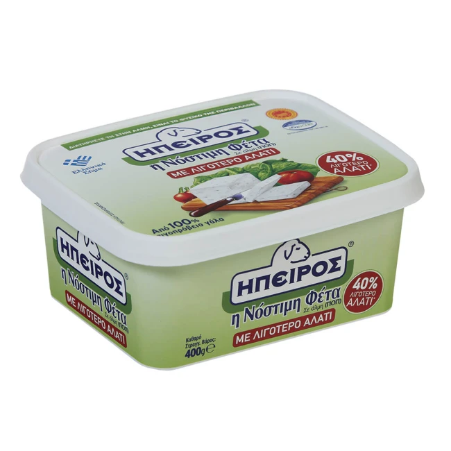 Ήπειρος Φέτα Λιγότερο Αλάτι Σε άλμη 400gr