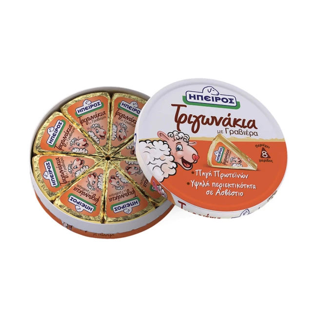 Ήπειρος Τρίγωνα Τυράκια με Γραβιέρα 8τμχ 140g