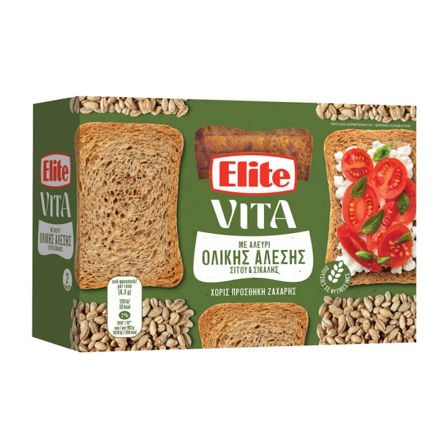 Elite Φρυγανιές Ολικής Άλεσης 180gr