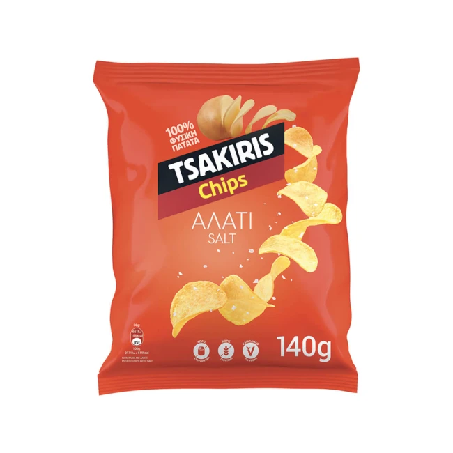 Τσακίρης Chips Με αλάτι 140gr