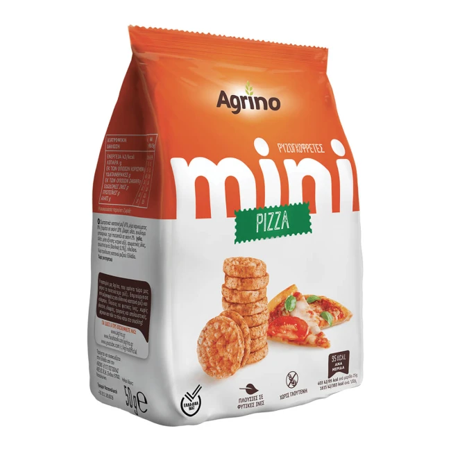 Agrino Mini Ρυζογκοφρέτες Pizza 50gr