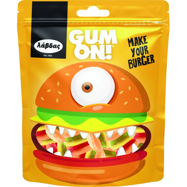 Λάβδας Gum On Ζελίνια Burger 90gr