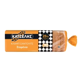 Κατσέλης Ψωμί Τόστ Σταρένιο Μεγάλες Φέτες 1kg