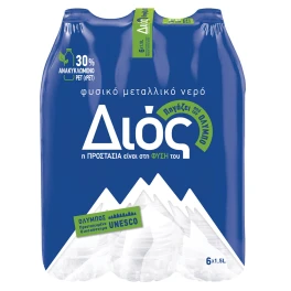 Διός Φυσικό Μεταλλικό Νερό R-Pet 6x1,5L