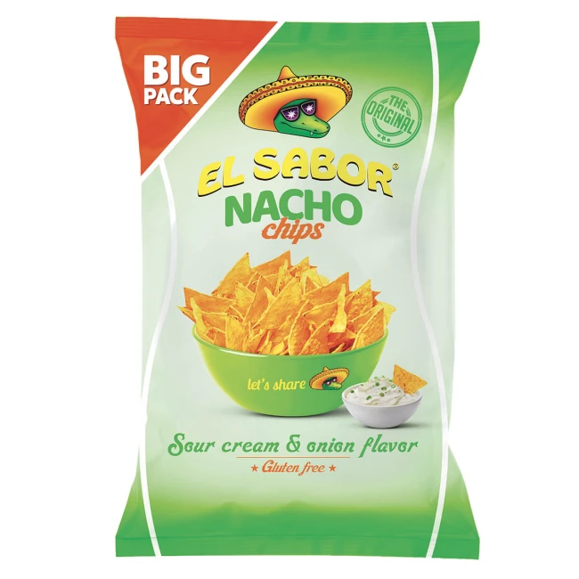 El Sabor Nachos Chips Sour Cream & Onion 180gr