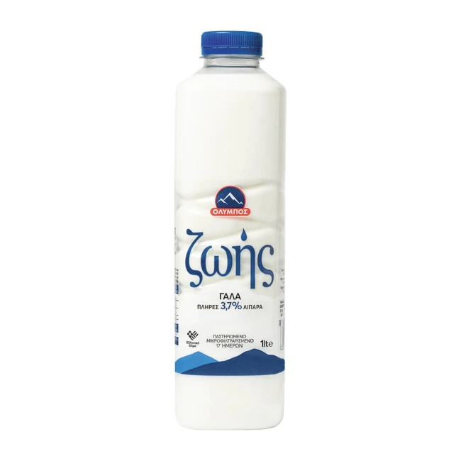 Όλυμπος Ζωής Γάλα Υψηλής Παστερίωσης Πλήρες 1lt