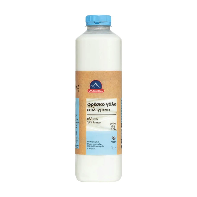 Όλυμπος Επιλεγμένο Φρέσκο Γάλα Πλήρες 1lt