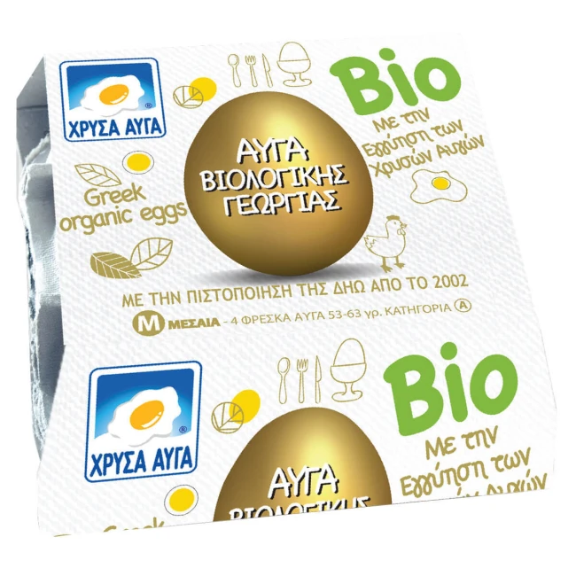 Χρυσά Αυγά Βιολογικά Medium 4τμχ