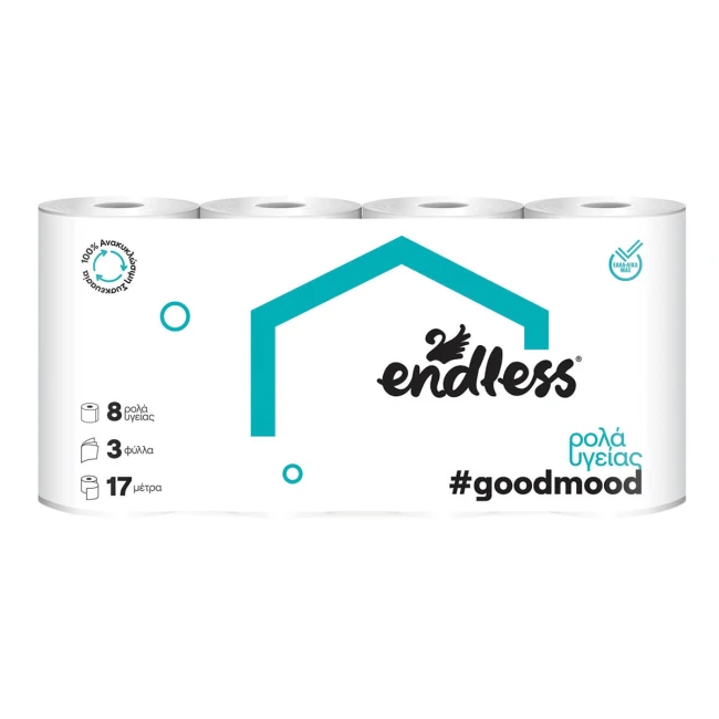 Endless Goodmood Χαρτί Υγείας 3 φύλλα 8x85gr
