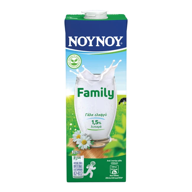 ΝΟΥΝΟΥ Family Γάλα Υψηλής Παστερίωσης Ελαφρύ 1lt