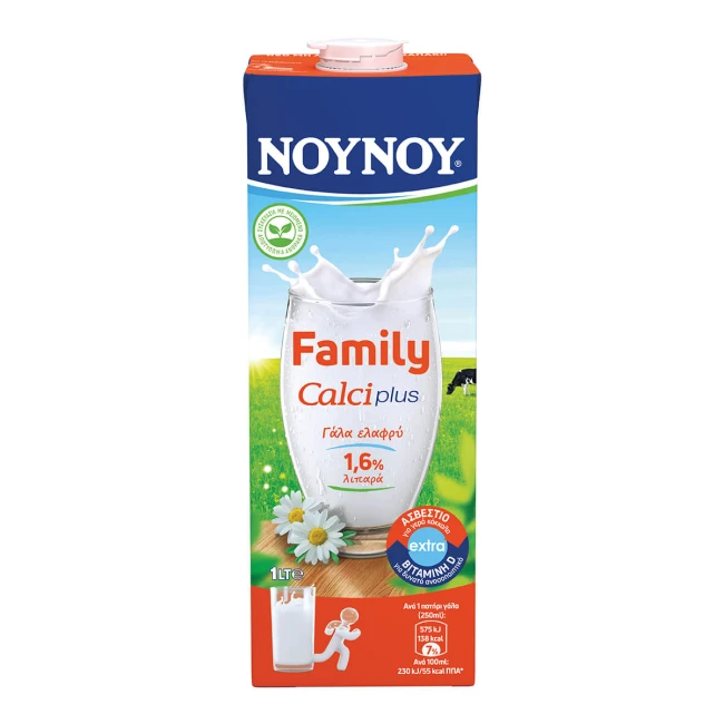 ΝΟΥΝΟΥ Family Calci Plus Γάλα Υψηλής Παστερίωσης 1lt Υψηλής Παστερίωσης