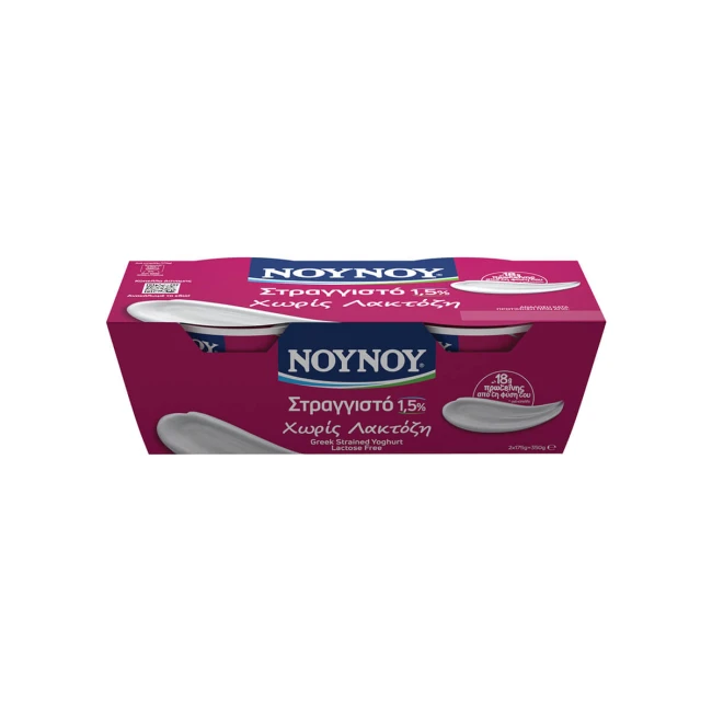 ΝΟΥΝΟΥ Γιαούρτι Στραγγιστό 1,5% Λιπαρά 2x175g ΝΟΥΝΟΥ Γιαούρτι Στραγγιστό 1,5% Λιπαρά 2x175g