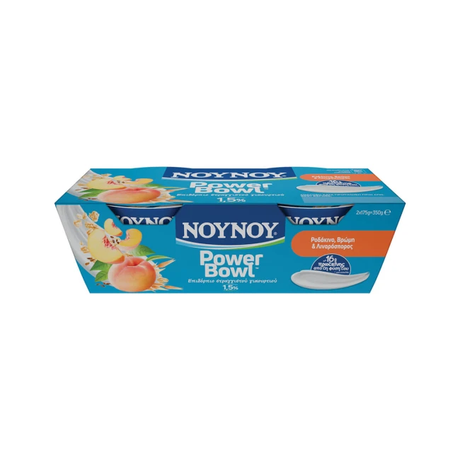ΝΟΥΝΟΥ Power Bowl Ροδάκινο 2% Λιπαρά 2x175gr