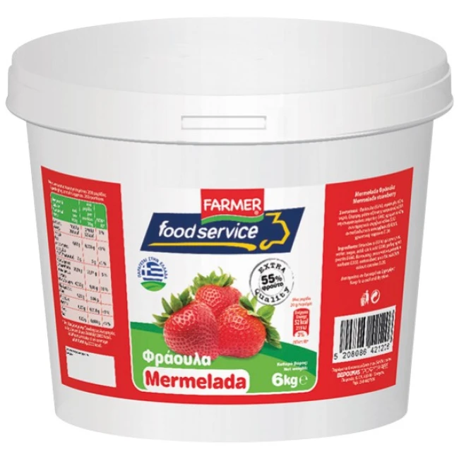 Farmer Μερμαλάδα Φράουλα 55% Φρουτο 6kg Farmer Μερμαλάδα Φράουλα 55% Φρουτο 6kg
