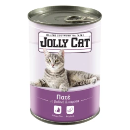 Jolly Cat Τροφή Γάτας Πατέ Βοδινό Καρότα 400gr