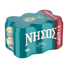 Νήσος Pilsner Mπύρα Κουτί 6x330ml (5+1 Δώρο)